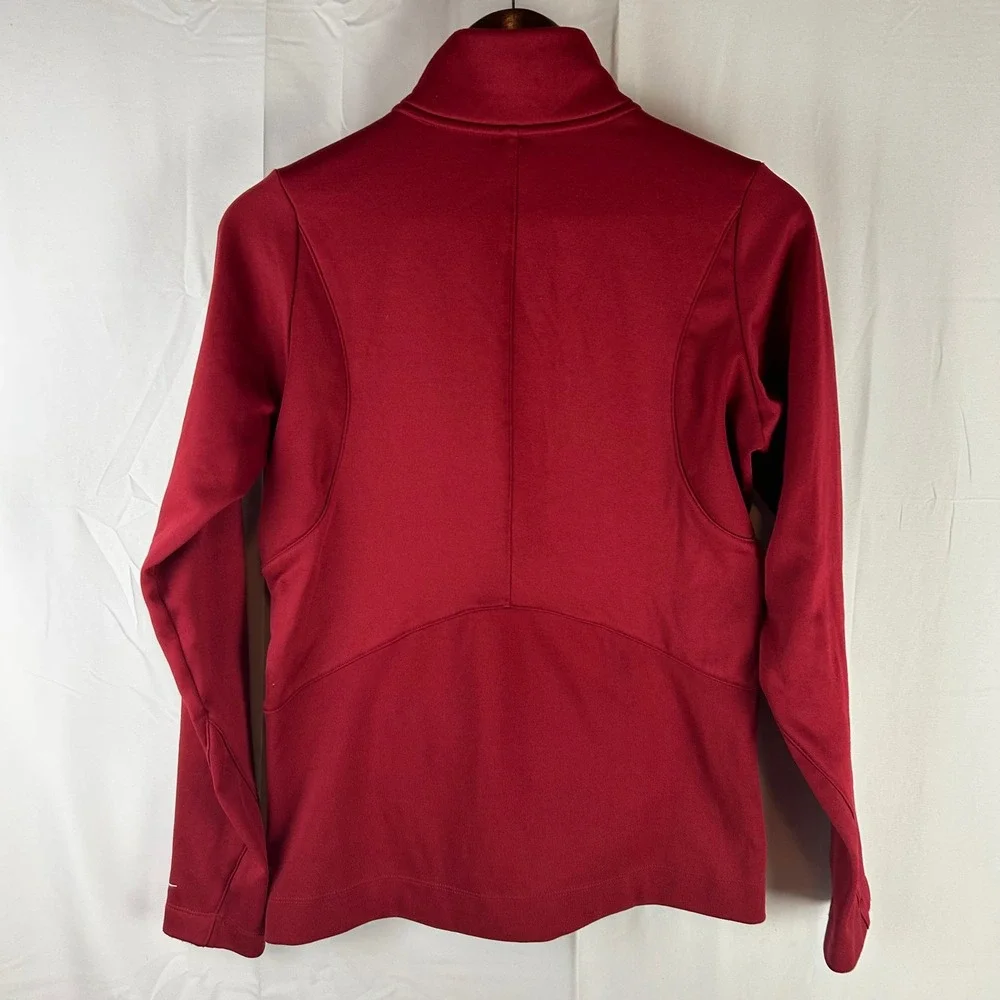 Nike Golf Pullover‎ Womens M Red Therma-FIT Quarter Zip Old Hawthorne 483707-651